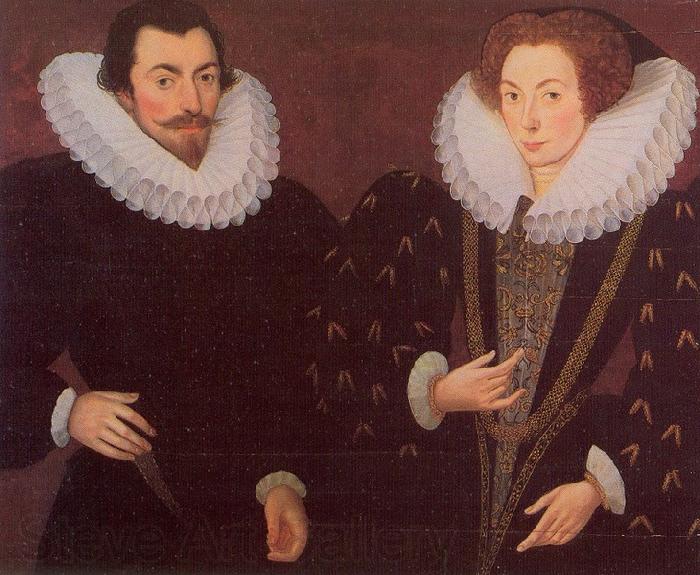 Hieronimo Custodis Sir John Harington and his wfie, Mary Rogers, Lady Harington
